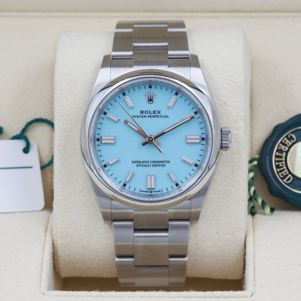 Rolex oyster perpetual 36 turquoise sale