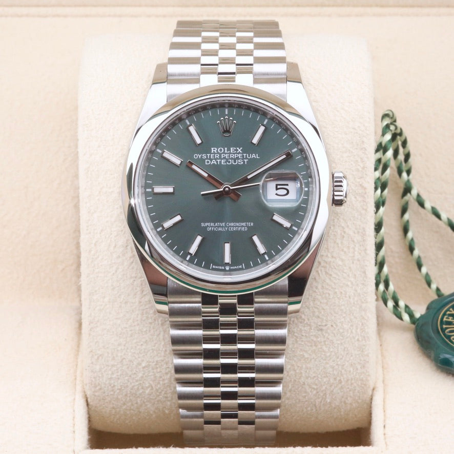 Rolex Datejust 36 Mint Green Dial 126200 Year: 2025