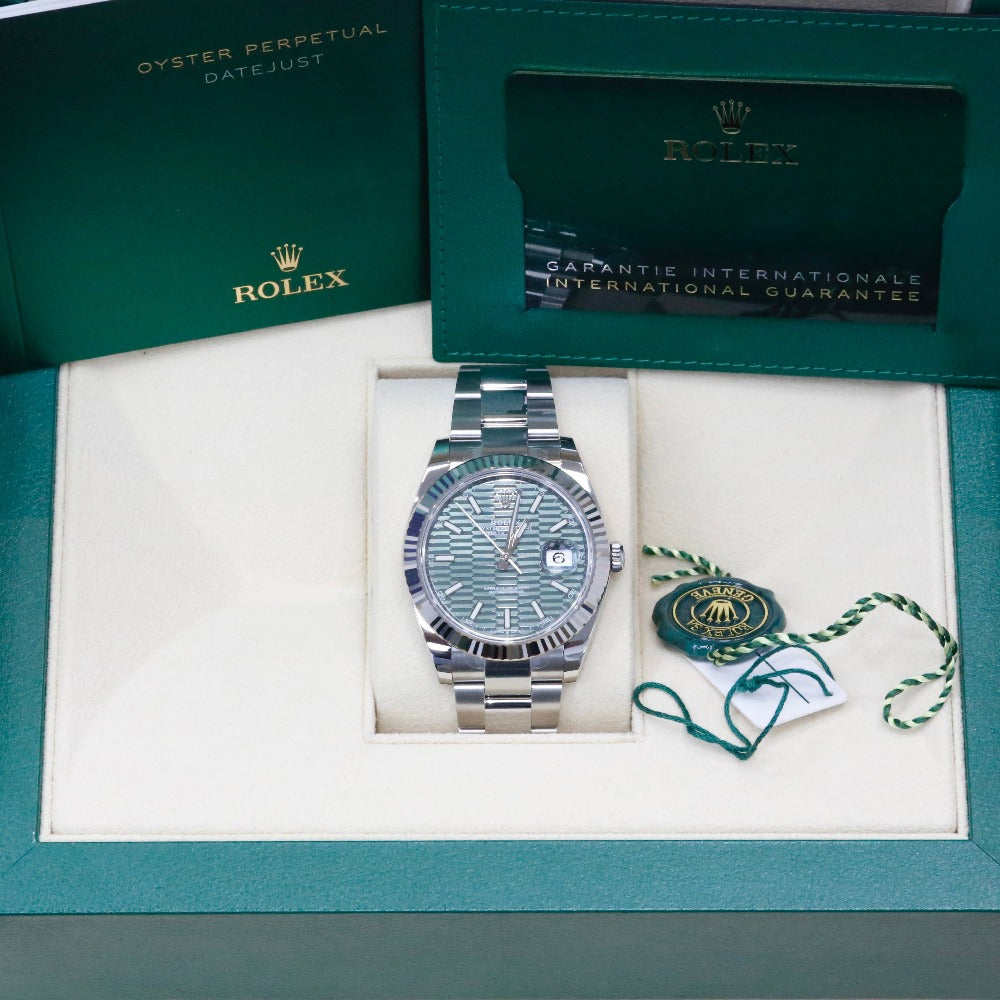 Rolex Datejust 41 Green Motif Dial 126334