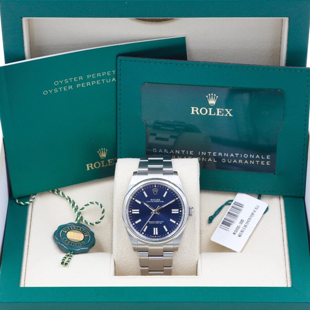 Rolex Oyster Perpetual Blue Dial 41 124300