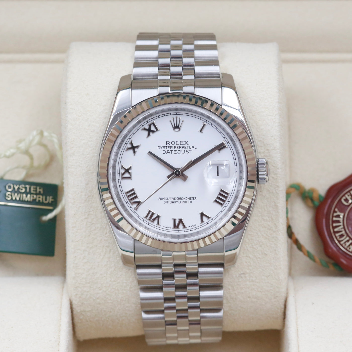 Rolex Datejust 36 White Roman Dial 116234 Year: 2007