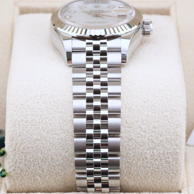 Rolex Datejust 28 White Mother of Pearl Diamond Dial 279174 Year: 2023