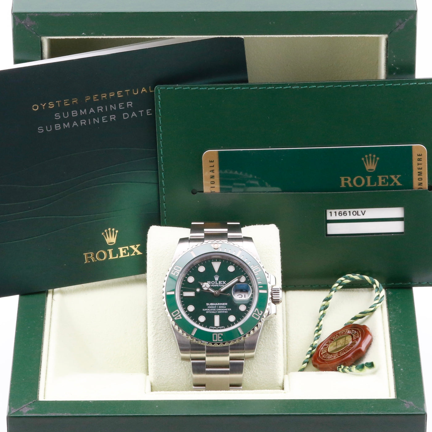 Rolex Submariner Hulk 116610LV Year: 2013