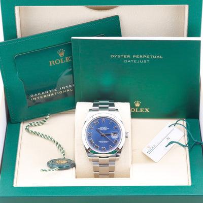 Rolex Datejust 41 Azzurro 126300 Year: 2021