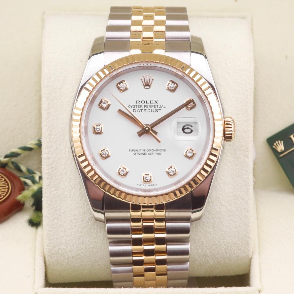 Rolex Datejust 36 White Diamond Dial 116233 Year: 2007