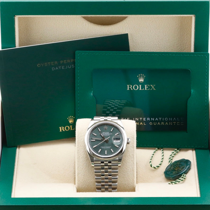 Rolex Datejust 36 Mint Green Dial 126200 Year: 2025