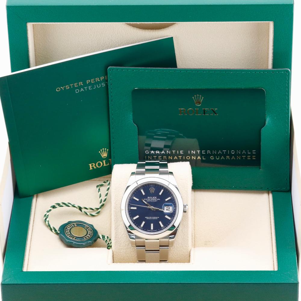 Rolex Datejust 41 Blue Dial 126300 Year: 2022