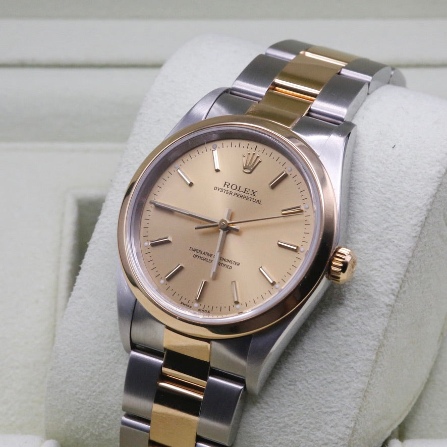 Rolex oyster perpetual 34 champagne dial sale