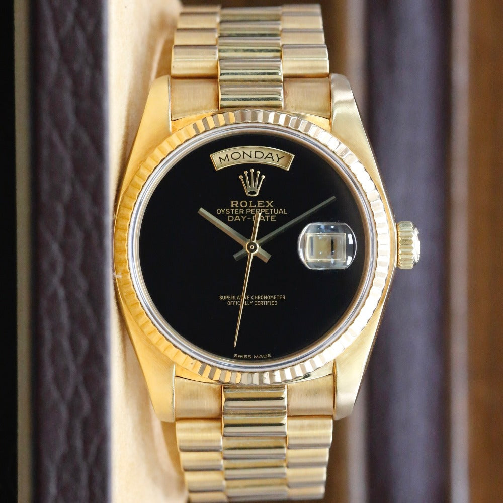 Rolex Day-Date 36 18038 Onyx Dial Year: 1984