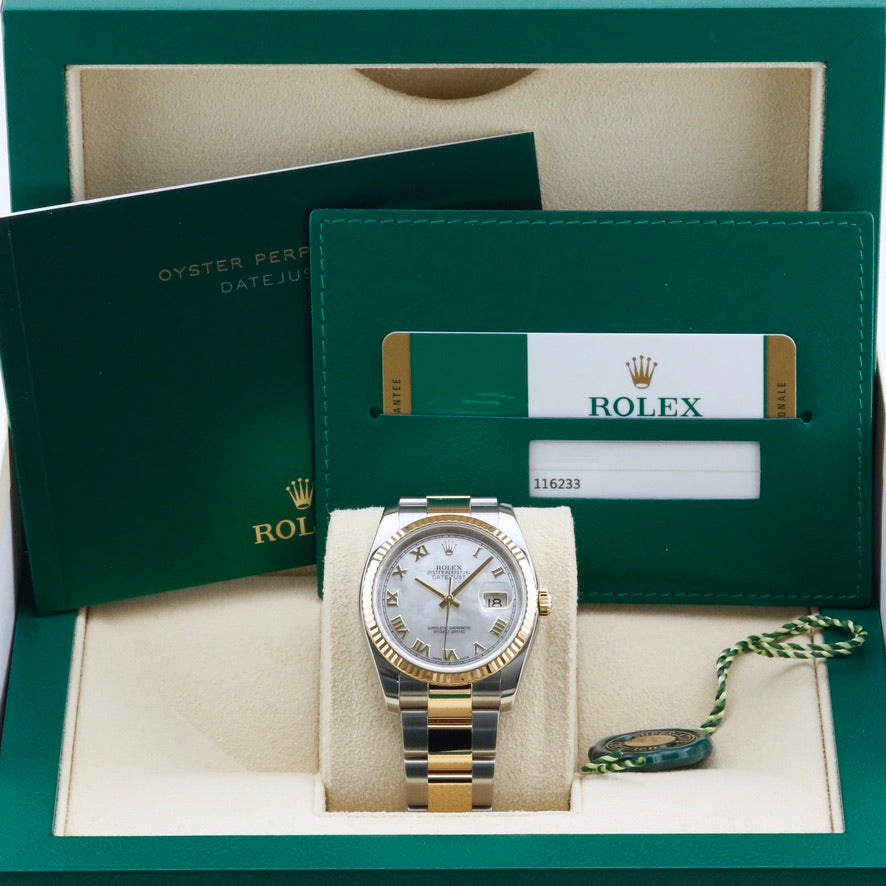 Rolex Datejust 36 Mother of Pearl Roman Dial 116233