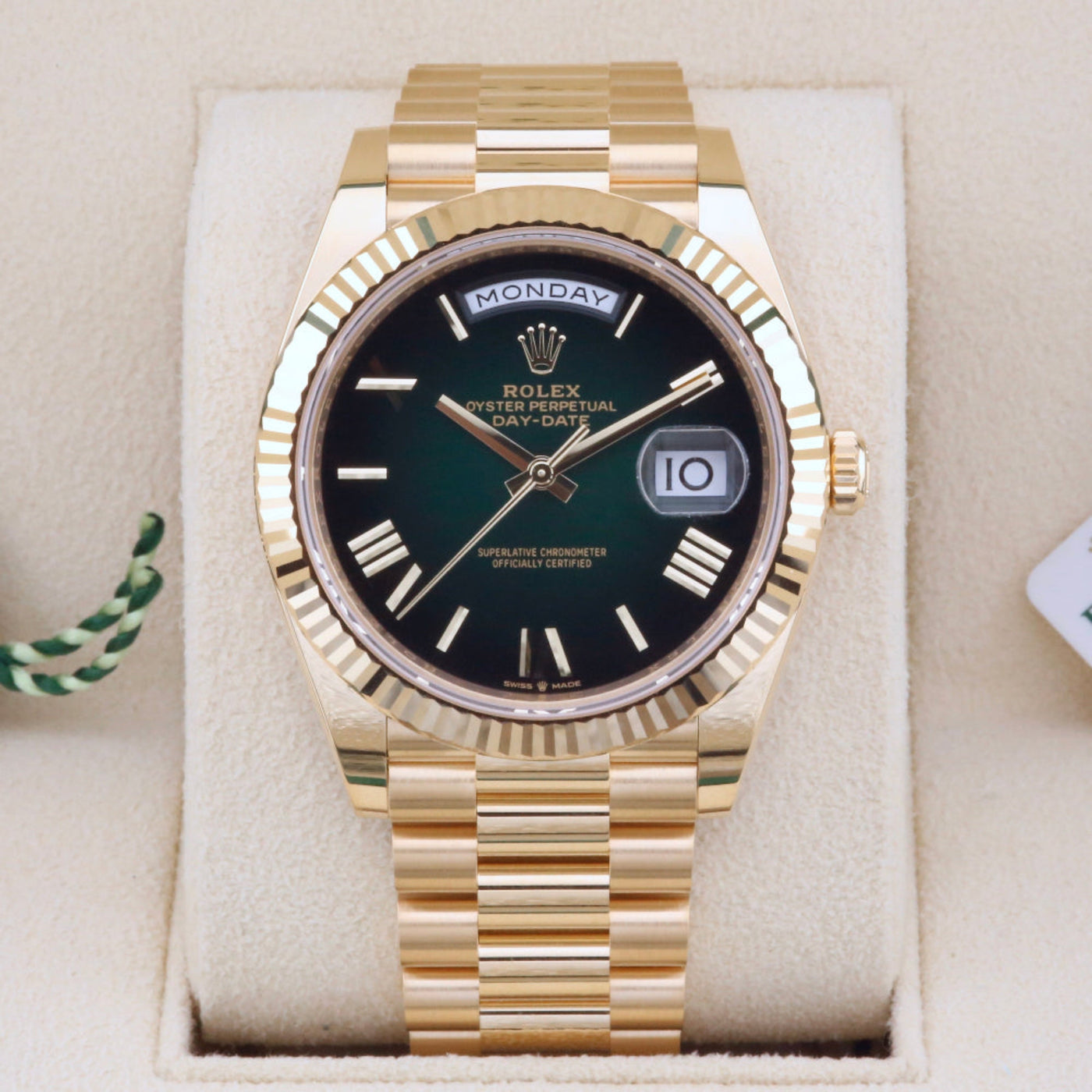 Rolex Day-Date 40 Green Ombré Dial 228238 Year: 2025