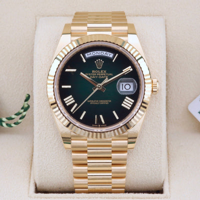 Rolex Day-Date 40 Green Ombré Dial 228238 Year: 2025