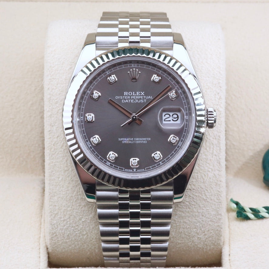 Rolex Datejust 41 Rhodium Diamond Dial 126334 Year: 2020