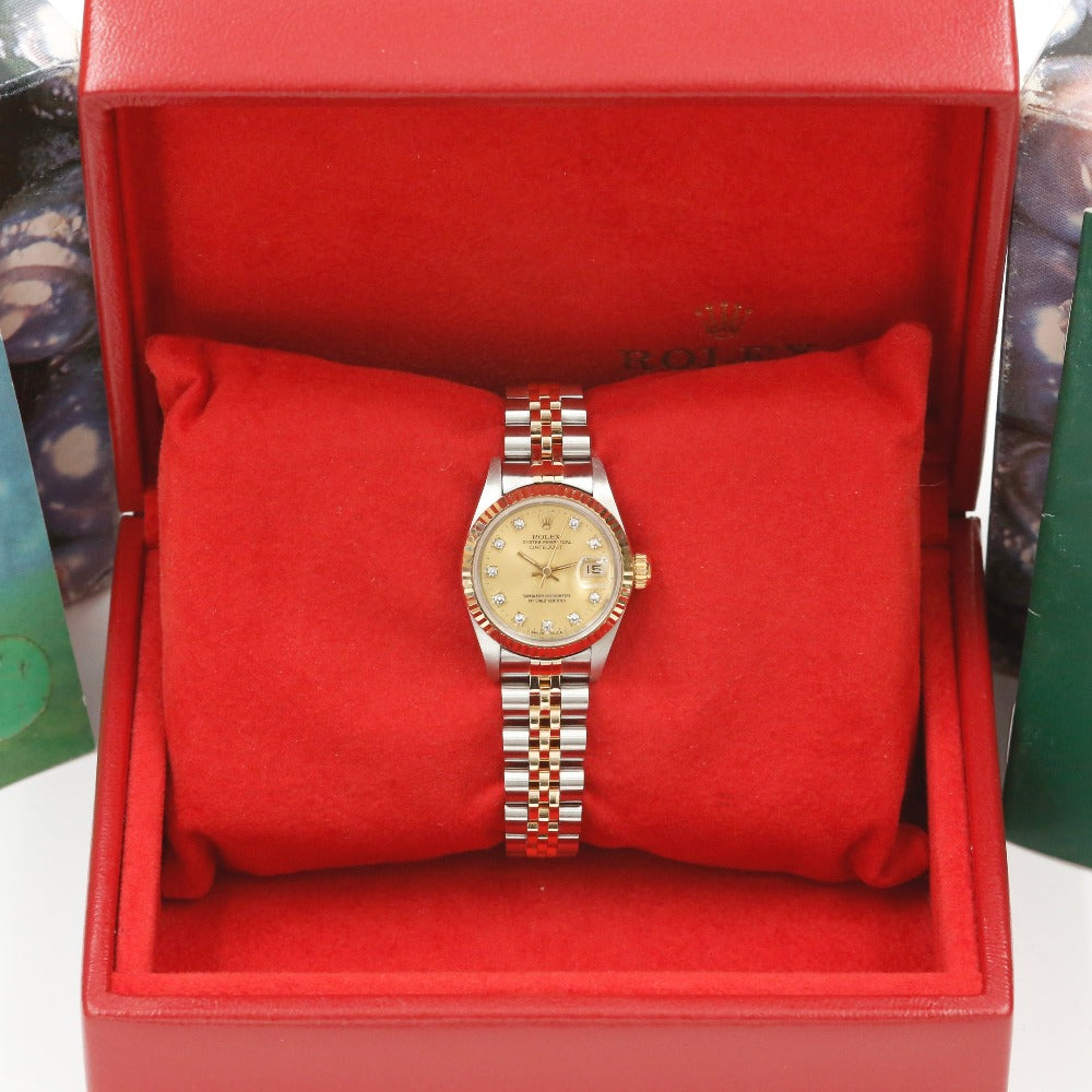 Rolex Datejust 26 Champagne Diamond Dial 69173