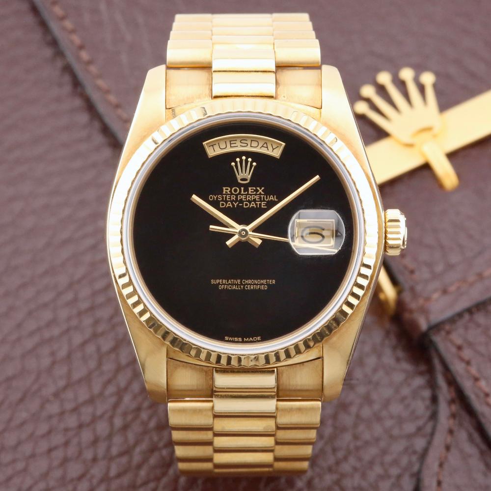 Rolex Day-Date 36 18038 Rare Onyx Dial Year: 1984